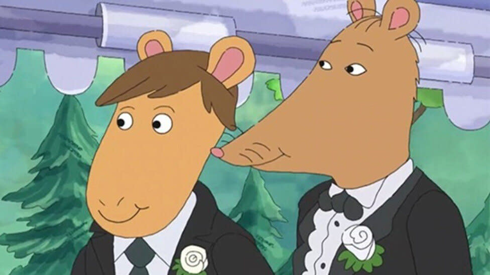 Mr ratburn on Arthur is gay and got married