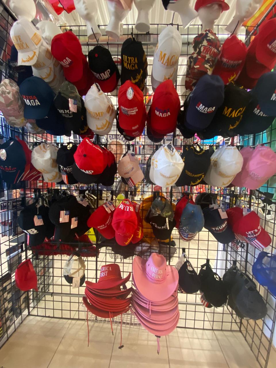 Wall of hats.