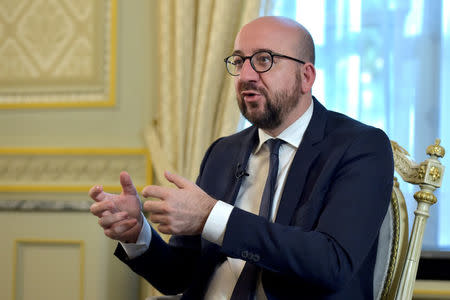 Belgium's Prime Minister Charles Michel speaks during an interview with Reuters at his residence in Brussels, Belgium March 21, 2017. Reuters/Eric Vidal