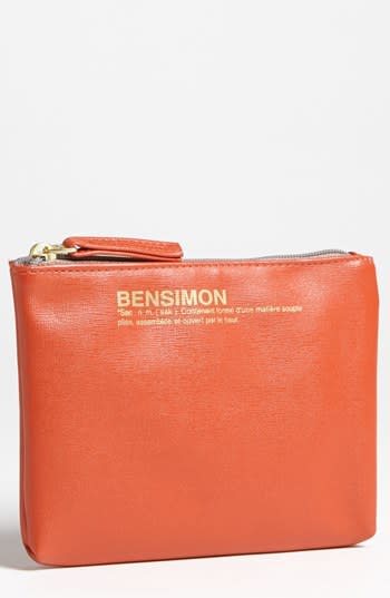 Bensimon 'Armour' Faux Leather Zip Pouch, $25