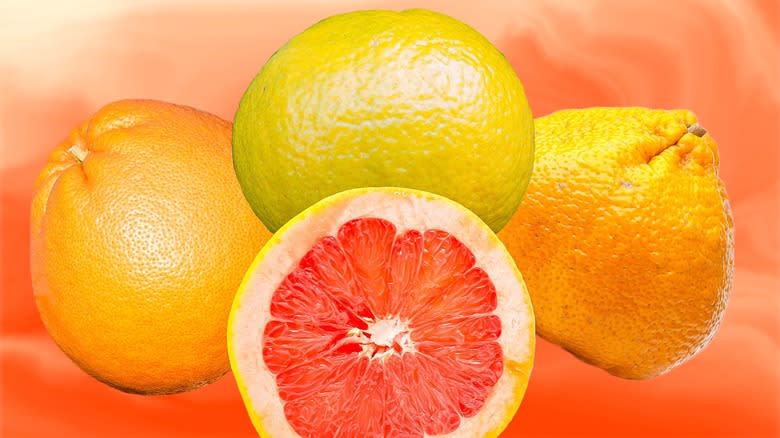 Different grapefruit varieties 