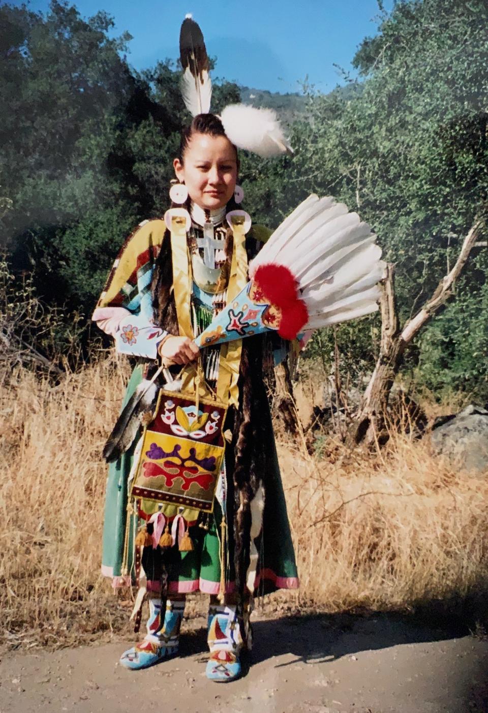 Jamie Okuma in her regalia