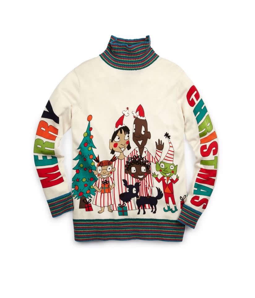 Whoppi Goldberg family elf Christmas jumper