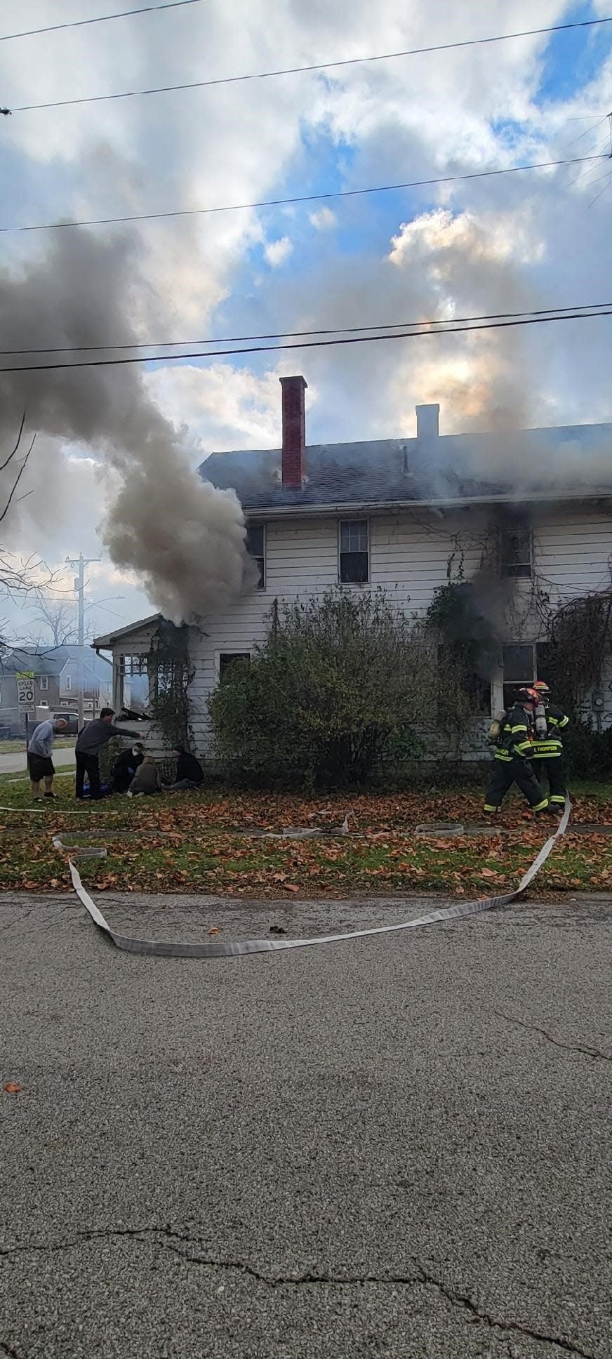 Two people were injured Sunday at a house fire at 44 West St., in Shelby.