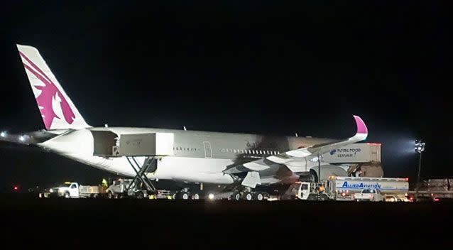 The A350 parked at JFK airport in New York. Source: Supplied.