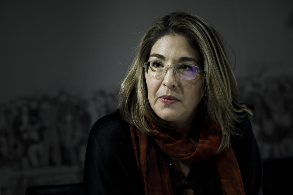 Canadian author and activist Naomi Klein speaks to the media before speaking at the Willy Brandt Foundation in December. (Photo: Carsten Koall via Getty Images)
