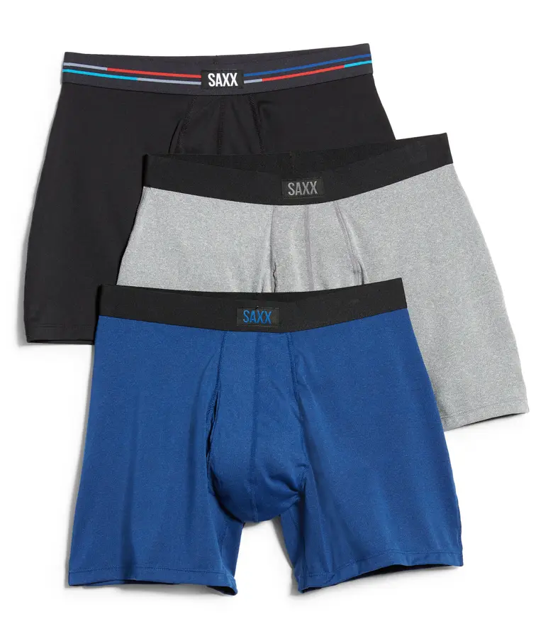 Saxx Assorted 3-Pack Daytripper Performance Boxer Briefs. Image via Nordstrom.