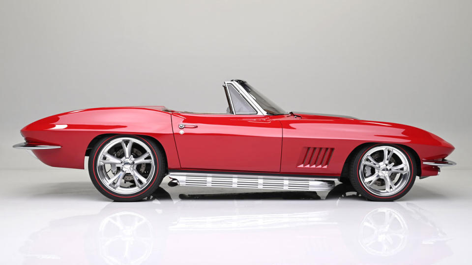 A 1966 Chevrolet Corvette convertible restomod.