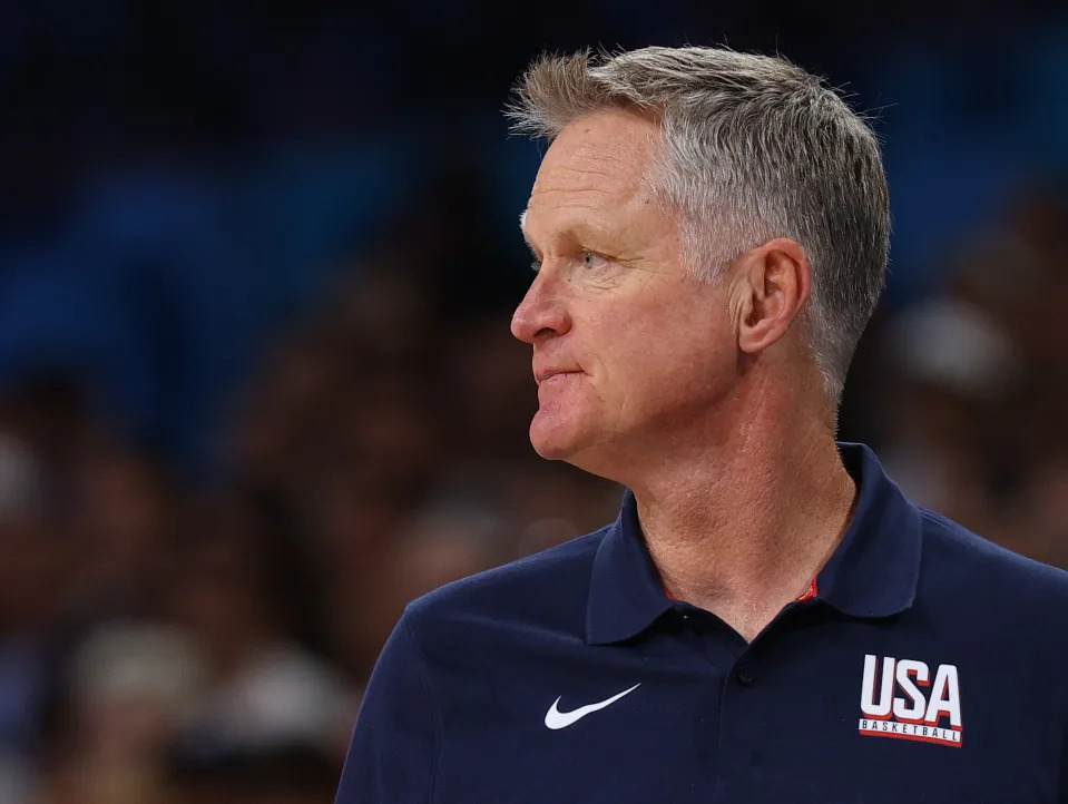 Steve Kerr will reportedly be replaced by either Erik Spoelstra or Tyronn Lue for the 2028 Olympics in Los Angeles. (Reuters/Brian Snyder)