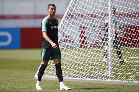 Soccer Football - World Cup - Portugal Training - Kratovo, Moscow Region, Russia - June 23, 2018. Cristiano Ronaldo attends a training session. REUTERS/Axel Schmidt