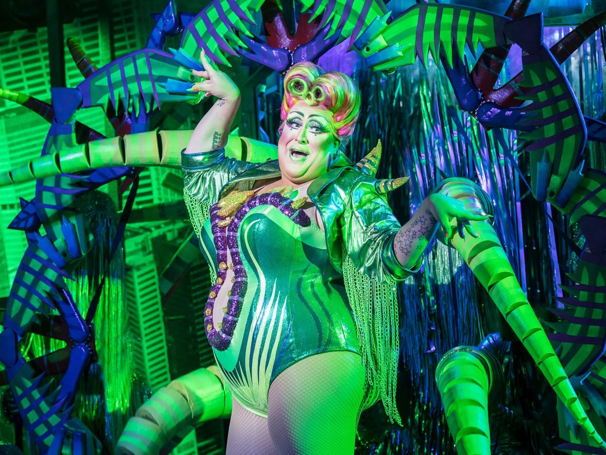 Vicky Vox as Audrey II in Little Shop of Horrors at the Regents Park Open Air Theatre: Johan Persson