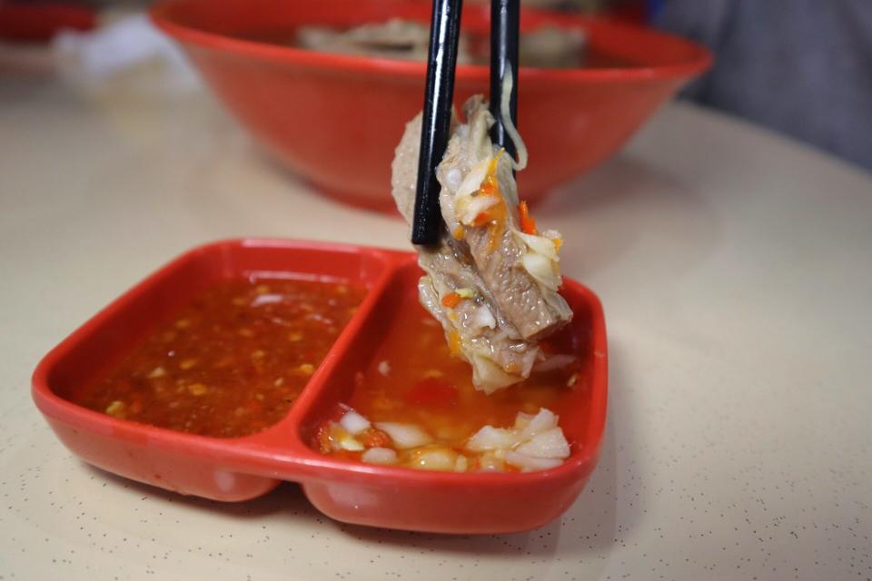 lao wu ji mutton soup - diluted chilli sauce