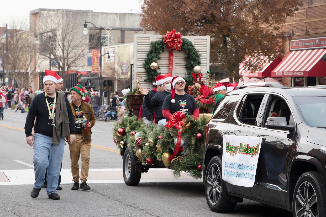 A float from Beautiful Rainbow Cafe and the Gadsden Public Library was among the units taking part in the 2021 Kiwanis Christmas Parade Dec. 4 in downtown Gadsden. This year's event will now take place at 5:30 p.m. Dec. 15.