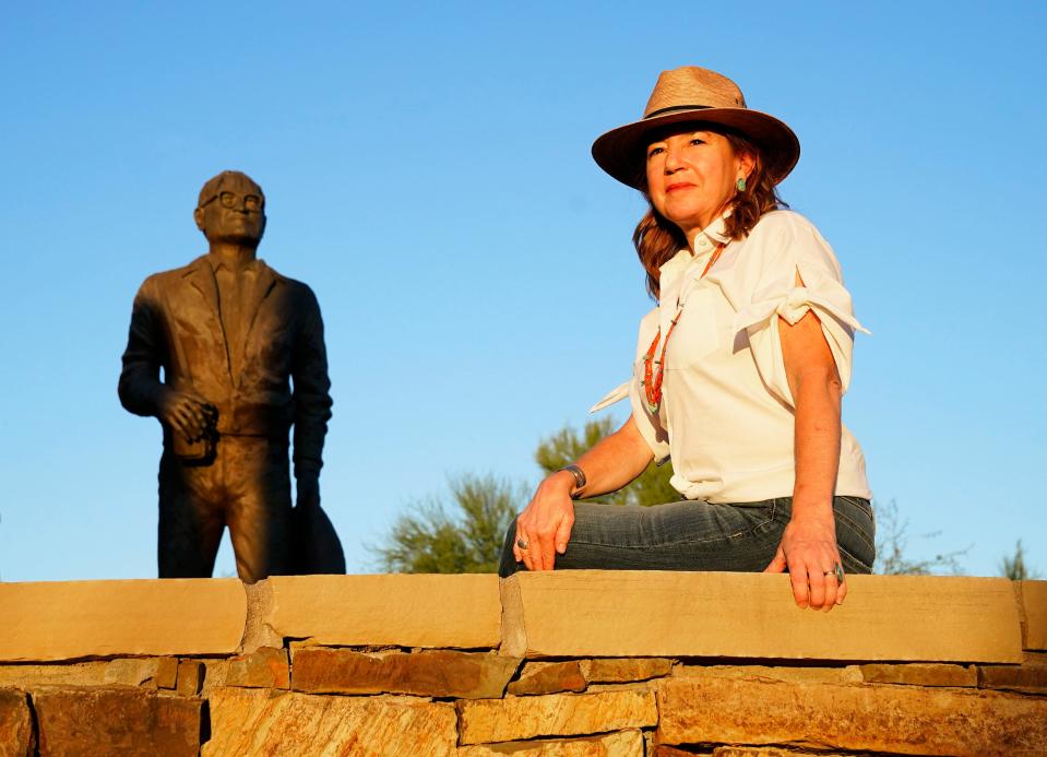 Kathy Petsas at Barry Goldwater Memorial Park in Paradise Valley, Ariz. on Oct. 10, 2022.