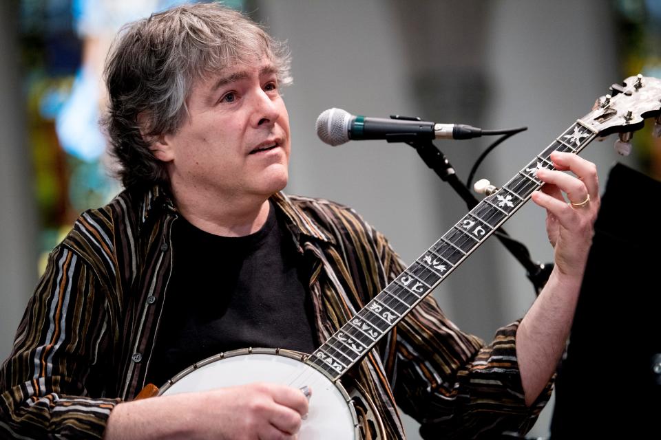 Bela Fleck & Edmar Castaneda perform at St. John's Episcopal Church during Big Ears Festival 2019 in Knoxville, Tennessee on Friday, March 22, 2019.