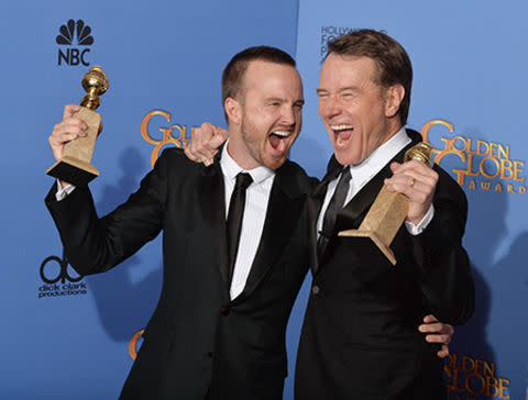 aaron paul and bryan cranston golden globes 2014