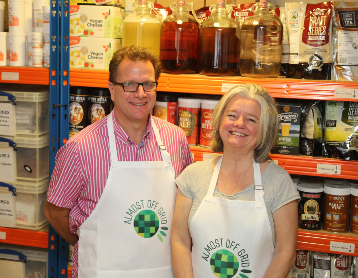 Bev and Andy Toogood run their small business Almost Off Grid in Sussex using almost entirely renewable energy