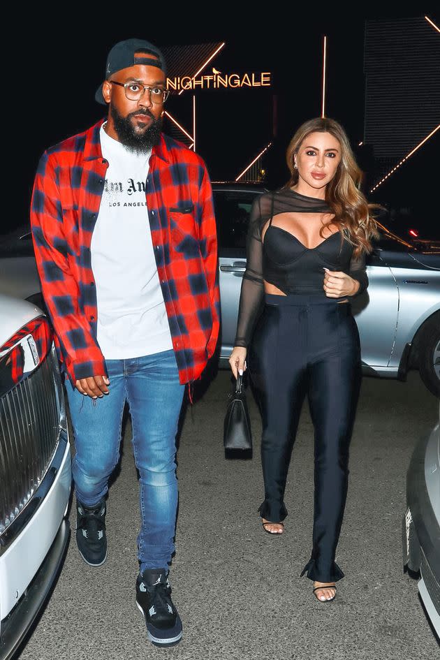 Marcus Jordan and Larsa Pippen on Feb. 13 in Los Angeles.