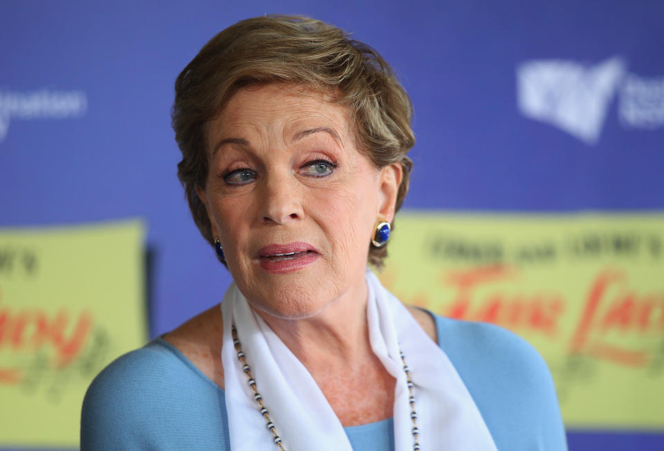 SYDNEY, AUSTRALIA - NOVEMBER 10:  Dame Julie Andrews speaks during a mdeia call for the Australian production of My Fair Lady at Sydney Opera House on November 10, 2015 in Sydney, Australia.  (Photo by Don Arnold/WireImage)