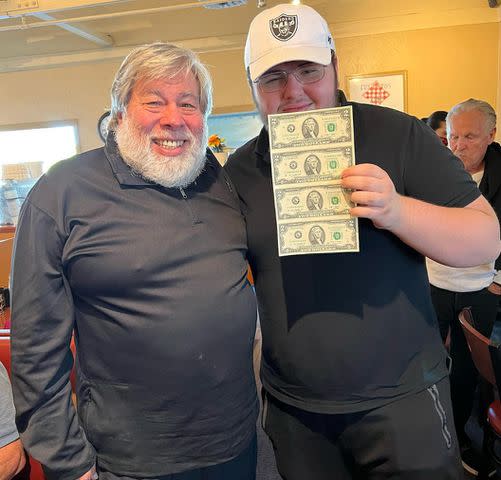 <p>Sean Bloom/Instagram</p> Sean Bloom with Steve Wozniak, co-founder of Apple