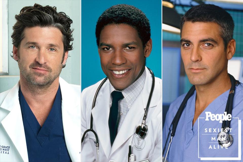 <p>ABC; NBC/Getty (2)</p> Patrick Dempsey, Denzel Washington and George Clooney