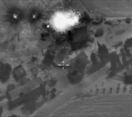 A frame grab taken from video released by the Russian Defence Ministry October 1, 2015, shows Russian jets hitting a target in Syria, which the Kremlin says includes a list of well-known militant organizations and not only Islamic State. REUTERS/Ministry of Defence of the Russian Federation/Handout