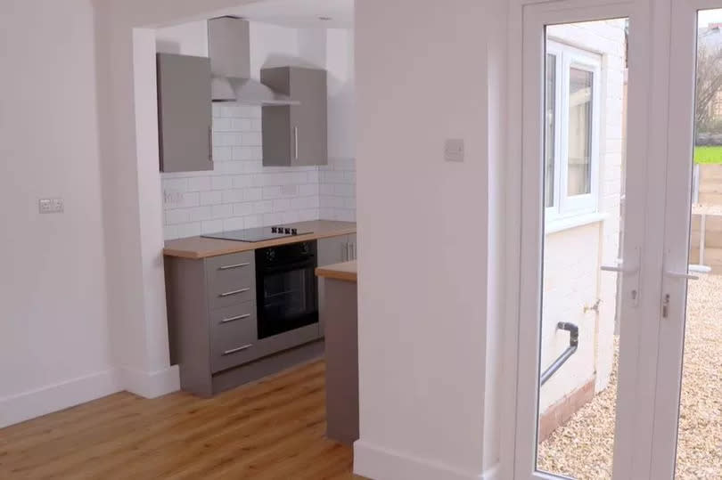 The new open plan kitchen and dining space -Credit:BBC