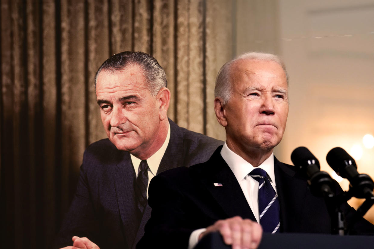 Lyndon B Johnson and Joe Biden Photo illustration by Salon/Getty Images