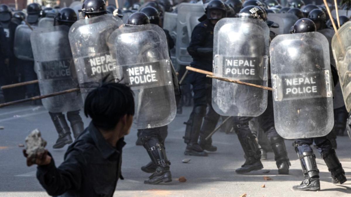 Nepali police clash with monarchy-backing protesters