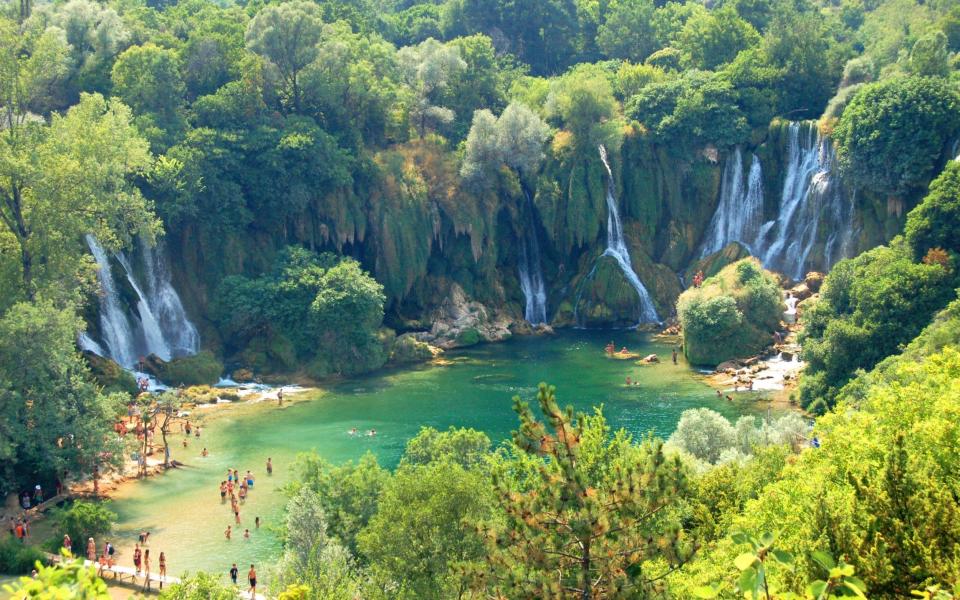 Kravica waterfalls Bosnia Hercegovina travel holidays summer 2022 rival greece beach trip seaside - iStock