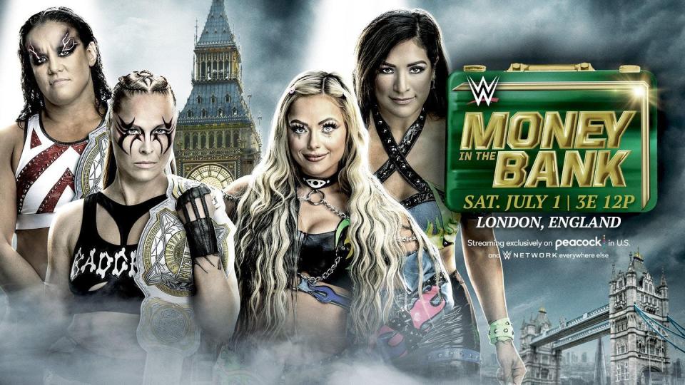 wwe money in the bank 2023 ronda rousey and shayna baszler vs liv morgan and raquel rodriguez