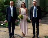 <p>The Princess looked fit for a wedding when she presented the Carlsberg Foundation Research Prize in Denmark last September. Source: Getty </p>