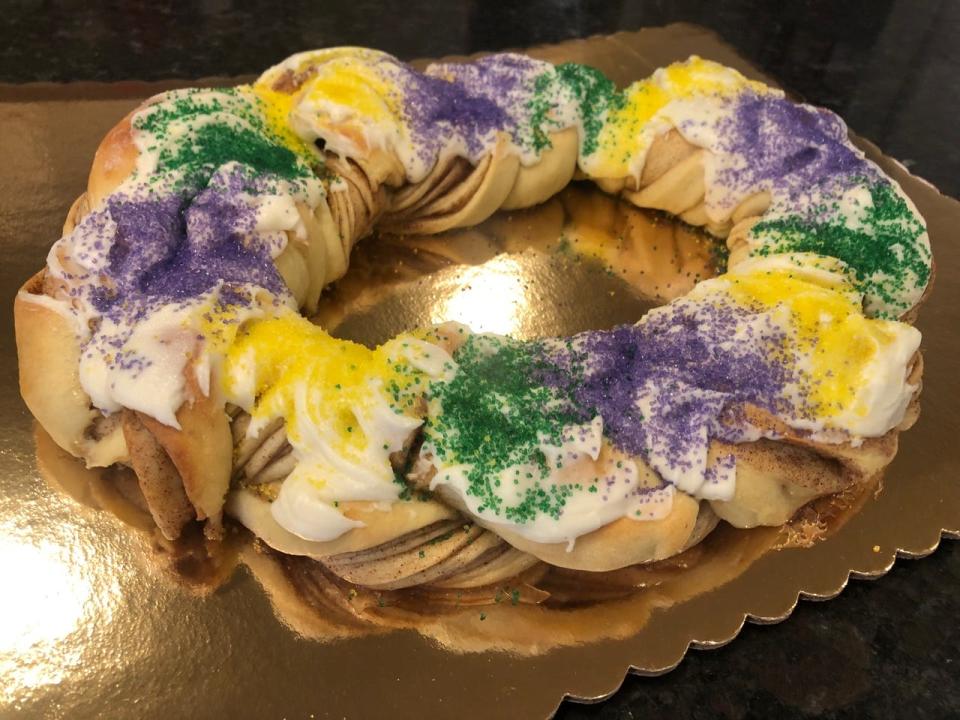 King Cake baking season starts on January 6 and ends on the Tuesday before Ash Wednesday annually.