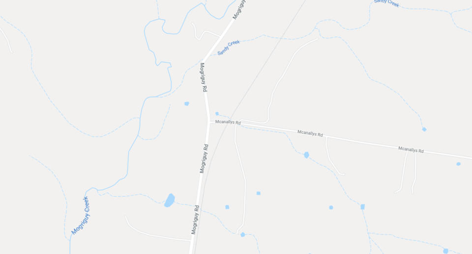 Police said the truck was being driven along Mogriguy Road and rolled near the intersection of McAnallys Road at Brocklehurst, NSW. Source: Google