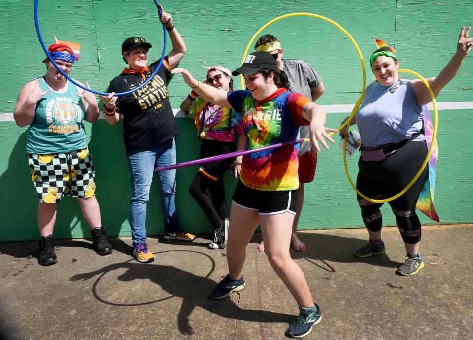 Teams competed in various field day games like tug-of-war, the three-legged race, hula hooping and more at Field Gay at A.C. Steere Park in Shreveport on Saturday, April 1, 2023.