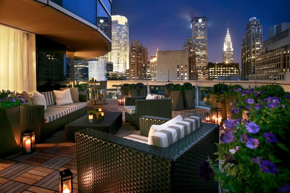 Sofitel New York Prestige Terrace Suite at night