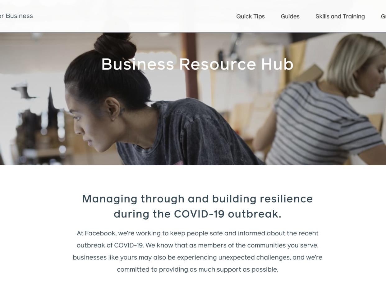 facebook business resource hub