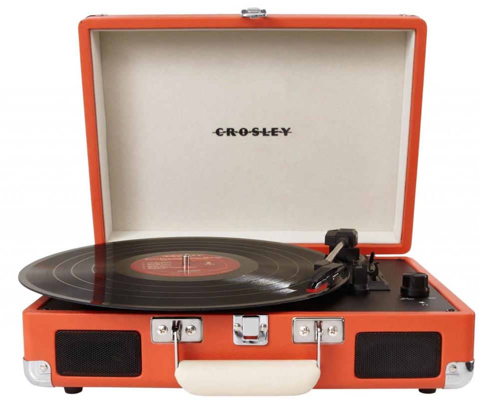 Crosley Cruiser Briefcase Style Three Speed Portable Vinyl Turntable with Built-In Stereo Speakers