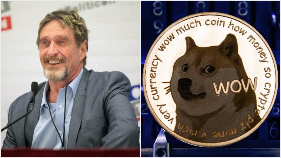 John McAfee's reasons for not liking bitcoin and Ethereum are as ridiculous as his meteoric BTC price prediction.  | Source: (i) Flickr (ii) Shutterstock; Edited by CCN