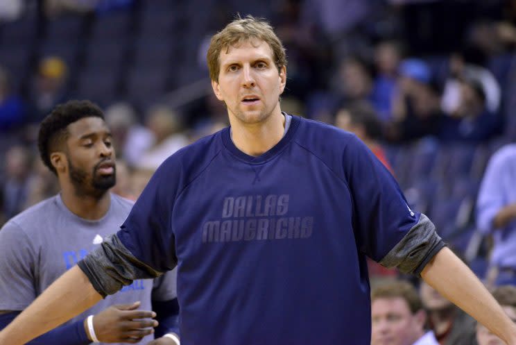 Dirk Nowitzki will likely be back with the Mavs on a short-term deal. (AP)