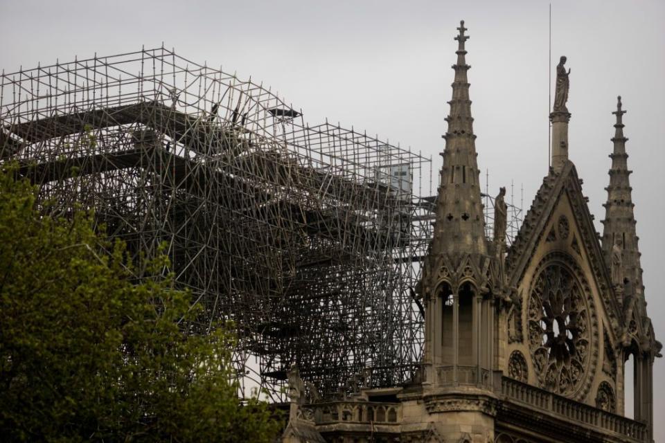 The Notre Dame Cathedral after the fire