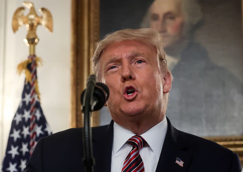 FILE PHOTO: U.S. President Trump delivers remarks on judicial appointments at the White House in Washington