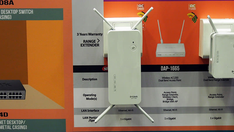 If your home needs a range extender for areas with weaker Wi-Fi connectivity, or if you need to feed wireless networks into a remote wired-only device, consider the D-Link DAP-1860. It supports both 2.4Ghz and 5GHz bands with a combined speed up to 2600Mbps. Now it’s S$159 (U.P. S$189) and you can find it at Suntec Hall 603, Booth 6320.