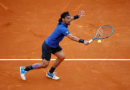 Tennis - ATP 1000 - Monte Carlo Masters - Monte-Carlo Country Club, Roquebrune-Cap-Martin, France - April 21, 2019 Italy's Fabio Fognini in action during the final against Serbia's Dusan Lajovic REUTERS/Jean-Paul Pelissier