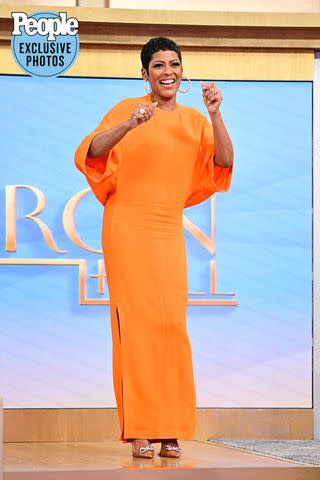 <p>Jeff Neira/abc</p> Tamron Hall on the set of her nationally syndicated daytime talk show