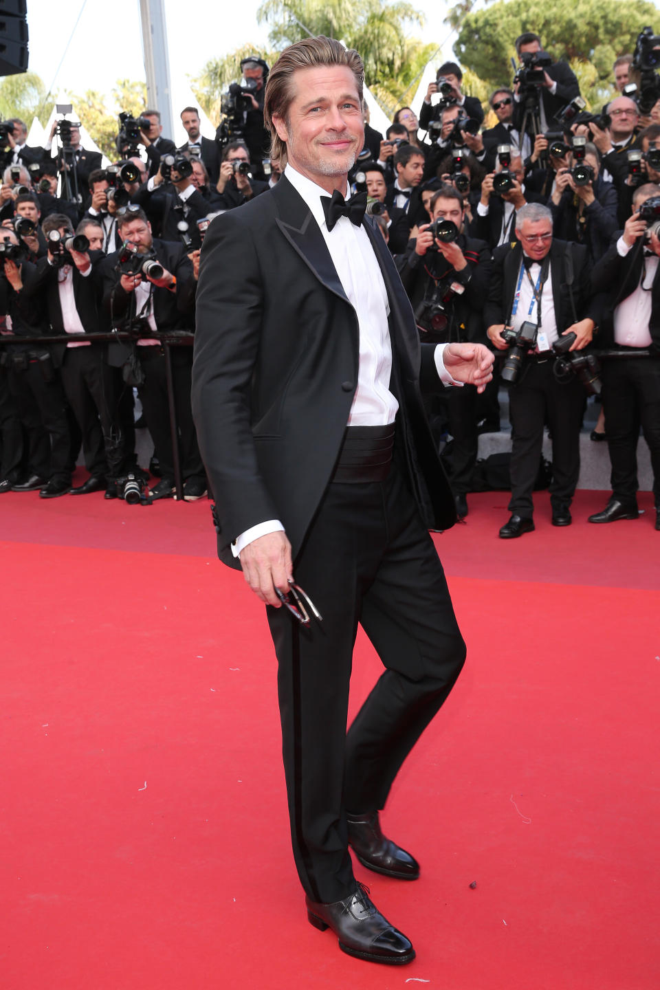 Brad Pitt at the 'Once Upon a Time in Hollywood' screening during day eight of Cannes Film Festival on 21 May 2019