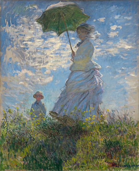 Claude Monet, Woman with a Parasol - Madame Monet and Her Son, 1875.