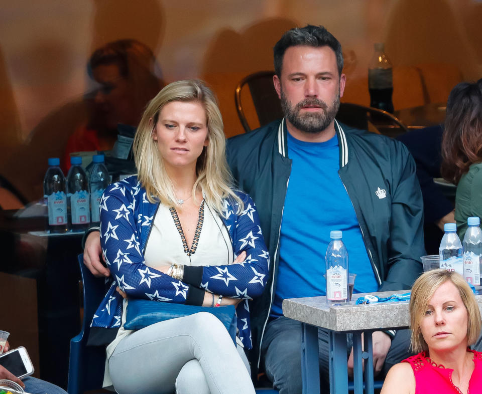 Lindsay Shookus y Ben Affleck en 2017 en el US Open. (Foto: Jackson Lee / Getty Images)