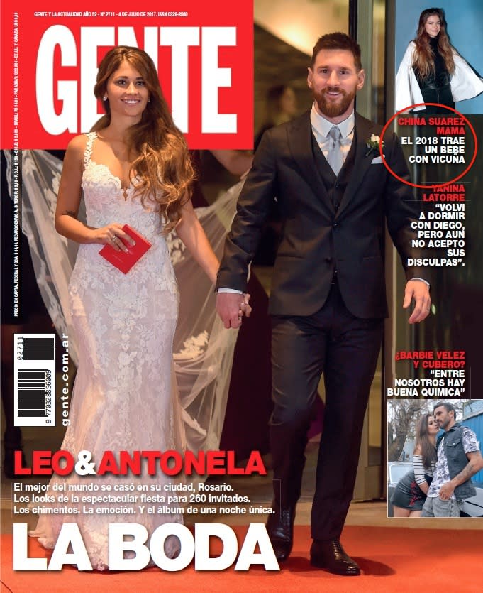 <p>La noticia del bebé en camino salió publicada en la portada de la revista, la cual detalló que, si bien los flamantes padres aún no confirmaron la información, estarían esperando a que se cumplan los primeros tres meses de gestación para hacerlo. <em>– Foto: Gente</em> </p>