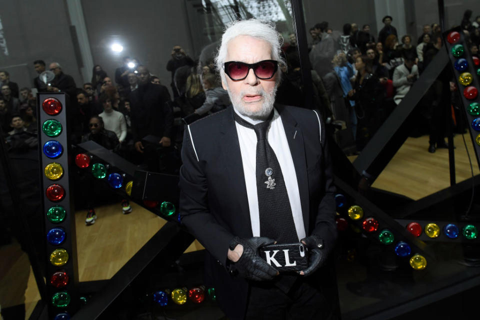 Karl Lagerfeld has changed his signature aesthetic for the first time in 20 years. (Photo: Getty)